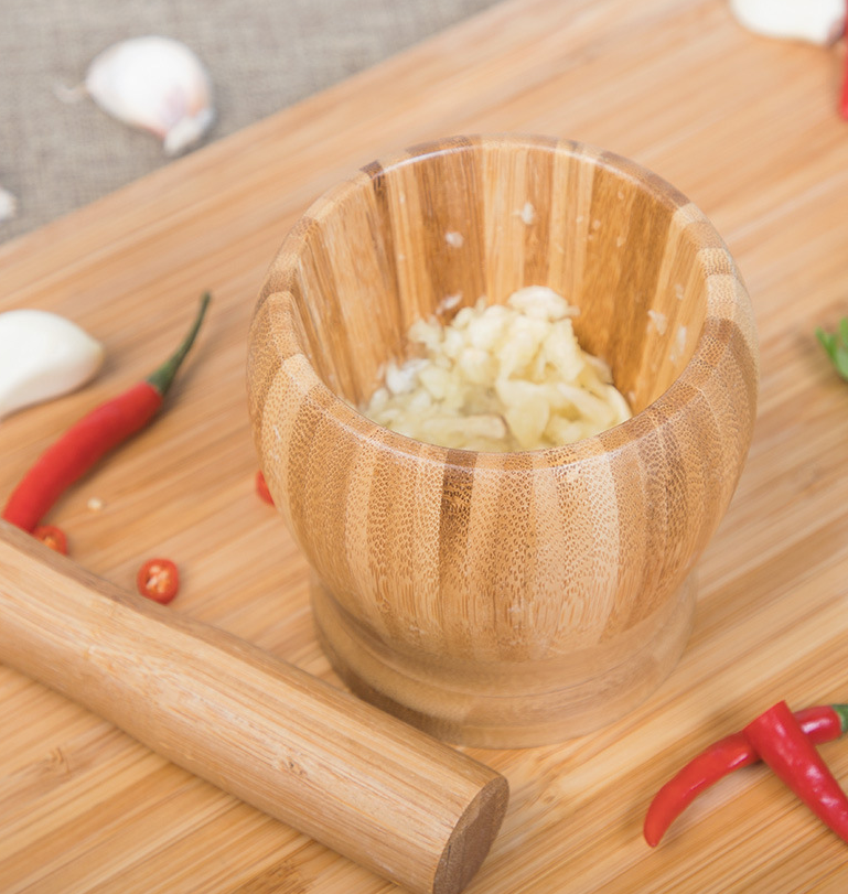 Wooden Mortar & Pestle