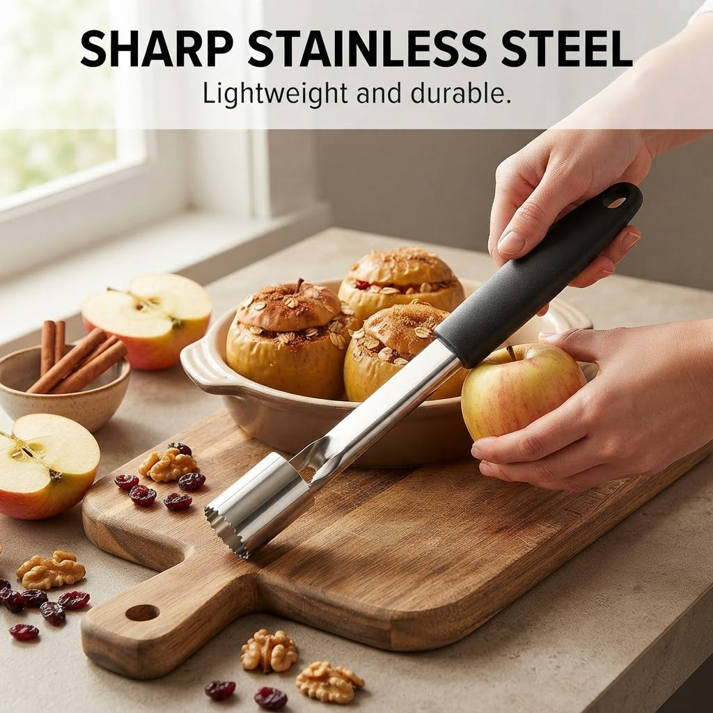 Stainless Steel Apple Corer - Sharp stainless steel