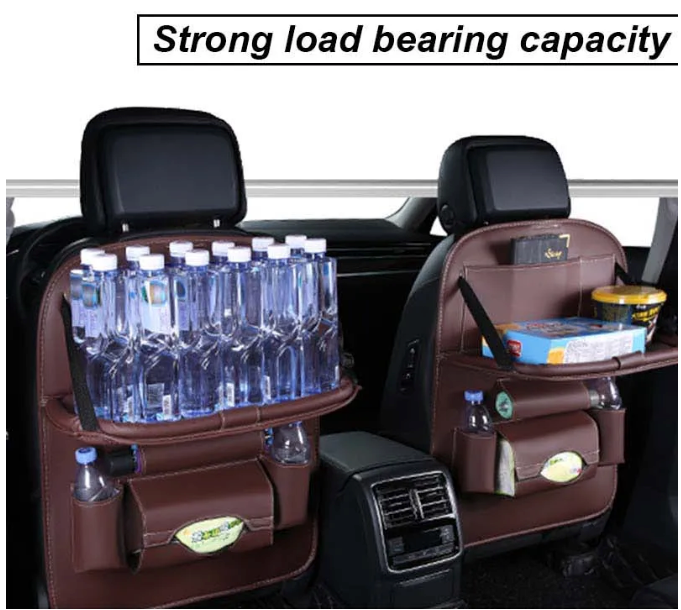 Back Seat Car Organizer with Foldable Tray