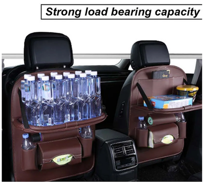 Back Seat Car Organizer with Foldable Tray