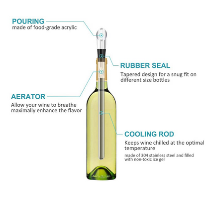 3-in-1 Wine Chiller Stick with Pourer