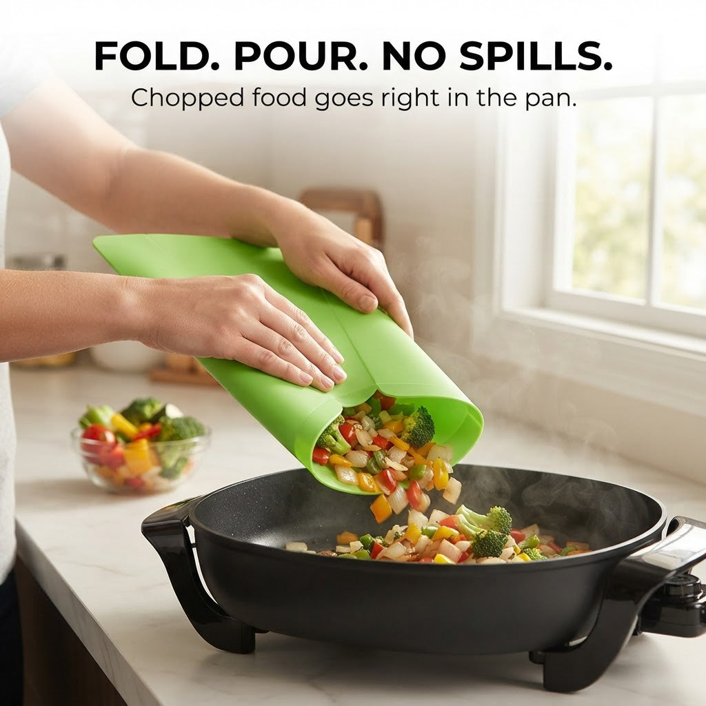 Color-Coded Cutting Board Set - Fold. pour. no spills.