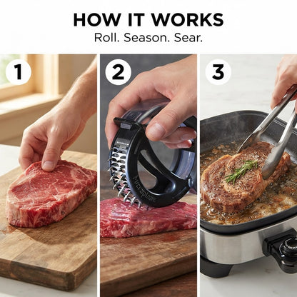 4-in-1 Meat Tenderizer Hammer - How it works
