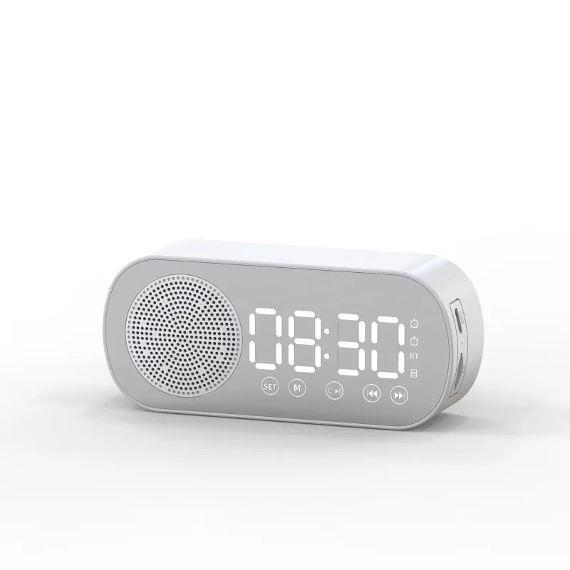 Mirror LED Alarm Clock with Bluetooth Speaker