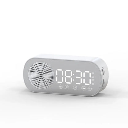 Mirror LED Alarm Clock with Bluetooth Speaker