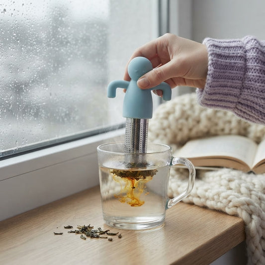 Silicone Tea Infuser in use