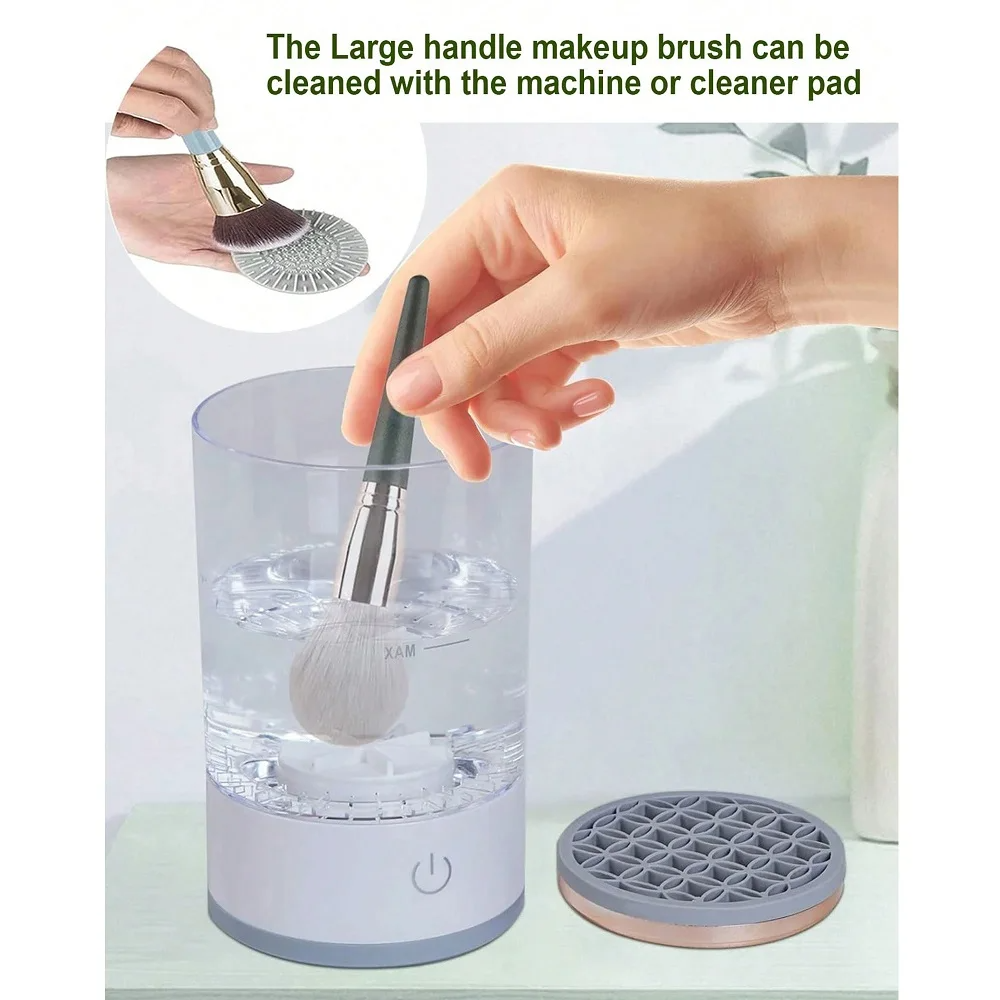 Electric Makeup Brush Cleaner - Wash and Dry Brushes in Seconds